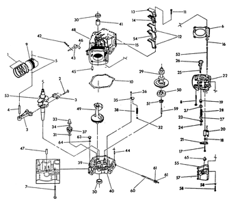 Gn-360 Engine (Long Block) Diagram and Parts List for 9840-1  Generac Generator
