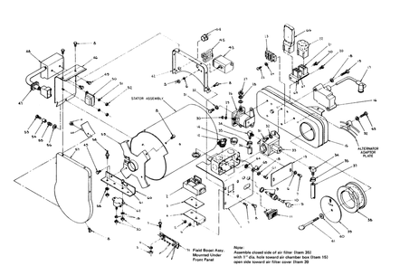 Part Location Diagram of 52114 Generac OBS CHOKE&IGN SUPT