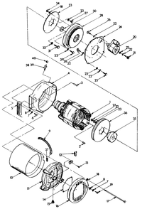 A-C Generator Diagram and Parts List for 9154-0  Generac Generator