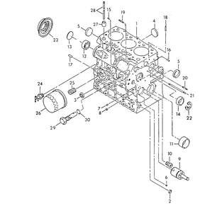 Cylinder Block Diagram and Parts List for 9344-1  Generac Generator