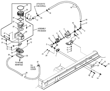 4.3l Nat. Gas Fuel System Diagram and Parts List for 0047481 (3768061 - 3813080)(2003) Generac Generator