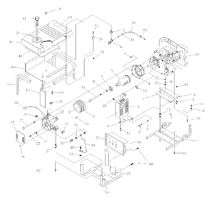 Generator Diagram and Parts List for SE5000 (1329-0)(1329-0) Generac Generator