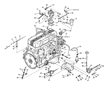 Engine Parts (Part 1) Diagram and Parts List for 8451-0  Generac Welder