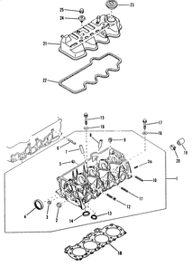 Cylinder Head And Rocker Cover Diagram and Parts List for 9260-3  Generac Generator