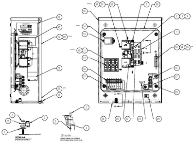 100a Transfer Switch Assembly Diagram and Parts List for 0052280 (4338592 - 4338602)(2006) Generac Generator