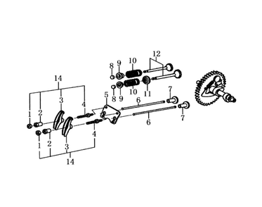 Rocker/Camshaft Diagram and Parts List for 005993-0  Generac Pressure Washer