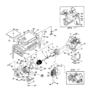 Generator (10/95) Diagram and Parts List for 3W953 (9540-0)(9540-0) Generac Generator