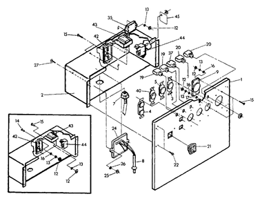 Control Panel Diagram and Parts List for MC1259 (0640-0)(0640-0) Generac Generator
