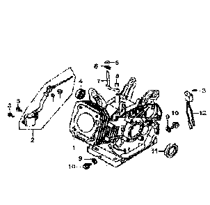 Crankase Diagram and Parts List for 5941-1  Generac Generator