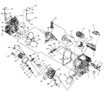 Engine 3 Diagram and Parts List for 0043901 (3514453 - 3699533)(2002) Generac Generator