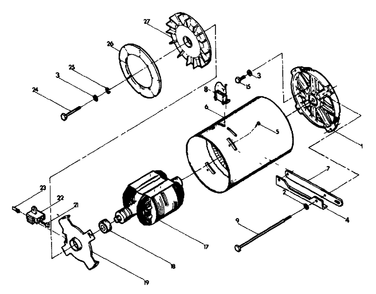 Generator Diagram and Parts List for V5000E (9079-0)(9079-0) Generac Generator