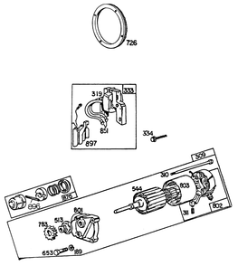 Engine Parts (Part 3) Diagram and Parts List for 8698-1  Generac Generator