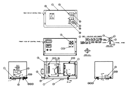 Panel Diagram and Parts List for 9055-0  Generac Generator