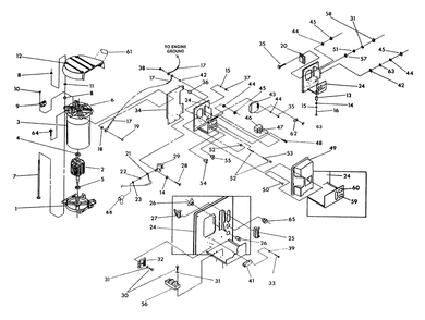 Alternator And Panel Diagram and Parts List for 9734-1  Generac Generator