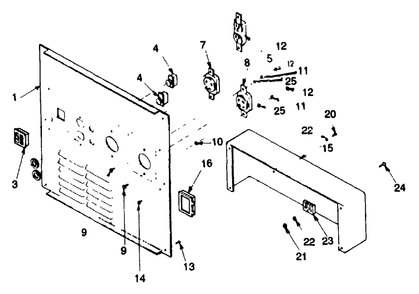 Receptacle Panel Diagram and Parts List for 4W111 (8925-0)(8925-0) Generac Generator