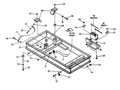 Mounting Base Diagram and Parts List for 9300-4  Generac Generator