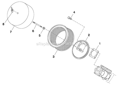 Ev Air Cleaner (2) Diagram and Parts List for ST03542GNAN (4950838)(2008) Generac Generator