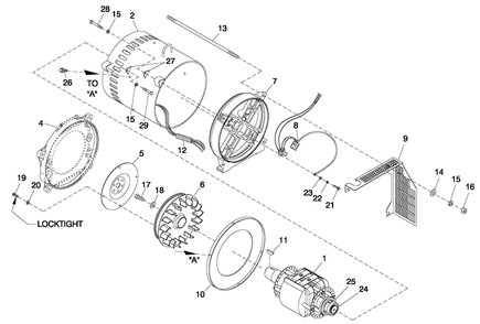 Ev Cpl Alternator Direct Diagram and Parts List for CT06030ANAN (1907V23210 - 4807V25565)(2007) Generac Generator