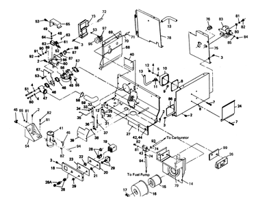 Engine Shrouding Diagram and Parts List for 6206-6  Generac Generator