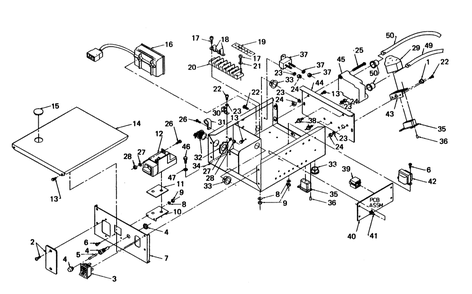 Control Panel Diagram and Parts List for 6931-2  Generac Generator