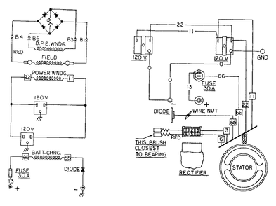 Electrical Schematic/Wiring Diagram No. 62006 Diagram and Parts List for G1450 (8772-0)(8772-0) Generac Generator
