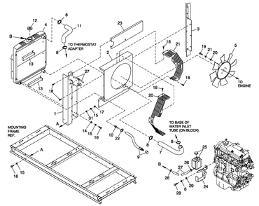 Part Location Diagram of 0F7594 Generac Guard Fan Lh C1 Cpl