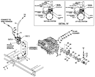 Muffler Exhaust 0g5866) Diagram and Parts List for ET04842ANAN (5614613 - 5760317)(2010) Generac Generator
