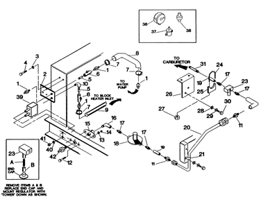 Lp Gas Fuel System Diagram and Parts List for 9657-0  Generac Generator