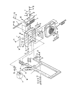 Mounting Base Diagram and Parts List for 9177-0  Generac Generator