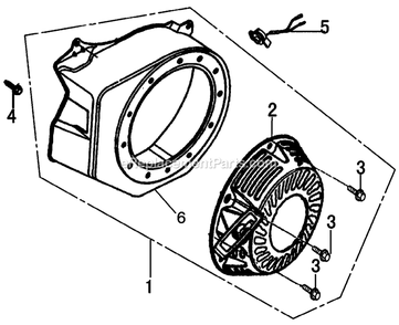 Starter Diagram and Parts List for G0060221 (7457775)(2016) Generac Generator