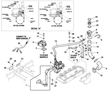 Fuel System Ng 2.4l G2 Turb Diagram and Parts List for BT03624ANAN (5008V31599)(2008) Generac Generator