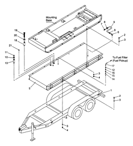 Trailer Diagram and Parts List for 4066-0  Generac Generator