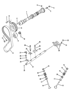 Camshaft And Valve Mechanism 1 Diagram and Parts List for 8947-1  Generac Generator
