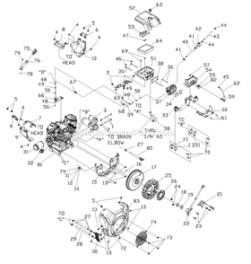 Engine Block Gth530 Xg Port (2) Diagram and Parts List for 0058021 (6230363 - 6230562)(2011) Generac Generator