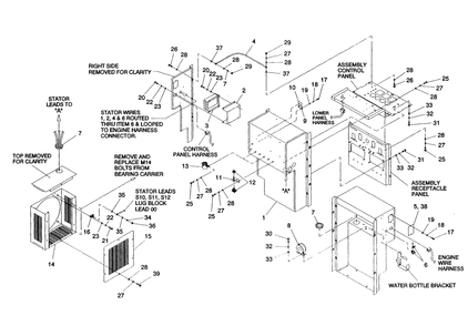 Control Box Diagram and Parts List for 4058-0  Generac Generator