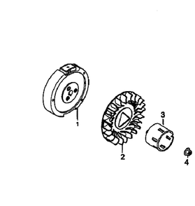 Flywheel Diagram and Parts List for GP6500-5940-0  Generac Generator