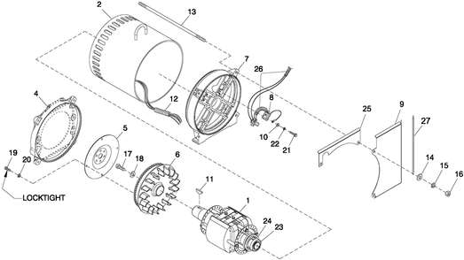 Cpl Alternator Direct Excitation Diagram and Parts List for ET04524ANSX (5958125 - 6811044)(2011) Generac Generator