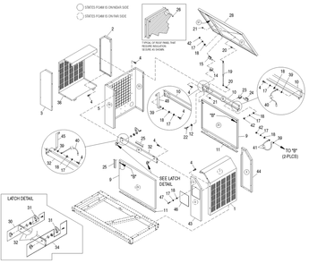 Enclosure Diagram and Parts List for 0050280 (3960659)(2004) Generac Generator