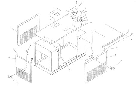 Compartment Diagram and Parts List for 0007570 (3035032)(2014) Generac Generator