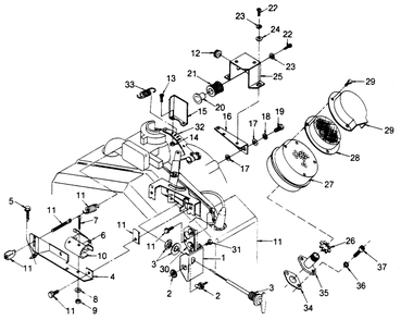 Part Location Diagram of 25771 Generac Nut, Pipe Lock