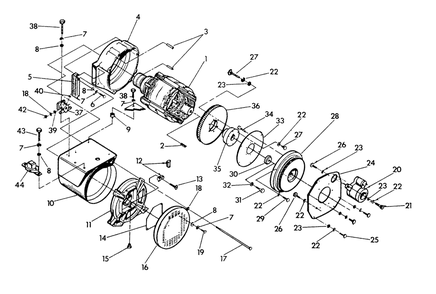 Generator Diagram and Parts List for 9319-0  Generac Generator