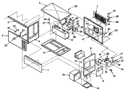 Home Standby Enclosure Diagram and Parts List for 9007-5  Generac Generator