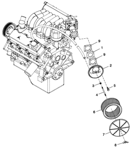 Ev Air Cleaner Diagram and Parts List for 0052190 (4340373 - 4340512)(2006) Generac Generator