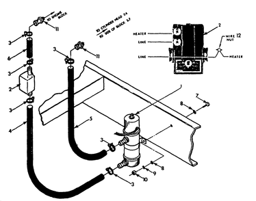 Engine Coolant Heater Diagram and Parts List for 9303-7  Generac Generator