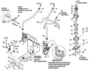 Fuelip Vapor G3 6.8l 100/150kw Emiss Diagram and Parts List for QT15068AVAY (5526014)(2009) Generac Generator