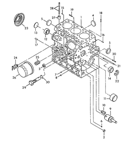 Cylinder Block Diagram and Parts List for 9510-0  Generac Generator