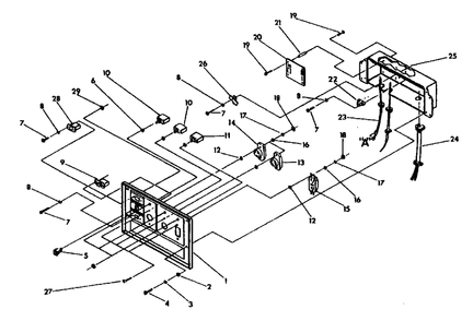 Control Panel Diagram and Parts List for MC5500 (9803-3)(9803-3) Generac Generator