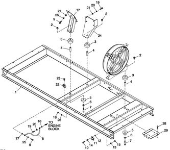 Mounting Base 60kw Diagram and Parts List for QT06030ANSN (4361373 - 5017502)(2008) Generac Generator