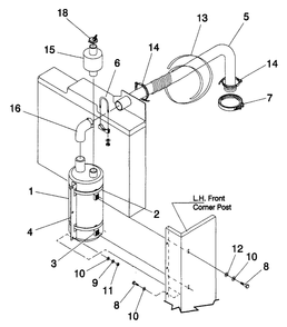 Muffler Diagram and Parts List for 4059-0  Generac Generator
