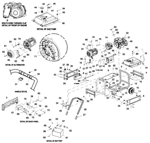Ev Xg7000es 49st Diagram and Parts List for 0057982 (6666017 - 9795204)(2015) Generac Generator